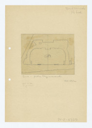 Pałac Prymasowski-dziedziniec - plan sytuacyjny z 1784 roku, skan 1