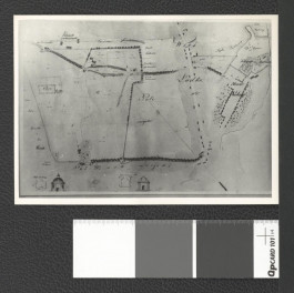 fragment planu miejscowego założenia klasztornego , skan 1