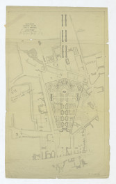 Ogród Saski-odbitka ozalidowa - założenie Sasów. Stan z 1797 roku, skan 1