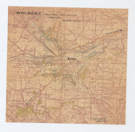 mapa orientacyjna (1 : 25000) dla rekonstrukcji miejscowego parku zabytkowego  ze zbiorów PKZ                                                    , skan 1