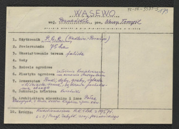 wypis z Kwestionariusz Ministerstwa Kultury i Sztuki z 1957 r. , skan 1