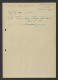odsyłacz do Podręczna Encyklopedia Kościelna, red. ks. Zygmunt Chełmicki, tom I-XLIV, Warszawa, 1904-1916 wzmiankujący ufundowanie miejscowego klasztoru w 1637 roku za sprawą kasztelana bełskiego, Macieja Leśniowskiego , skan 1