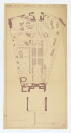 Ogród Saski-odbitka ozalidowa opracowanego planu sytuacyjnego ogrodu według Coriot'a z 1829 roku (egz. I), II, skan 1