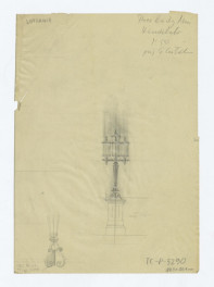 Pałac Namiestnikowski-kandelabr z Prezydium Rady Ministrów - projekt  Gerarda Ciołka, skan 1