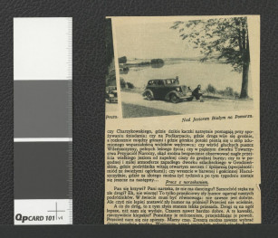 wycinki zawierające reprodukcję dwubarwnych fotografii przedstawiających dwa widoki na miejscową cerkiew , skan 2