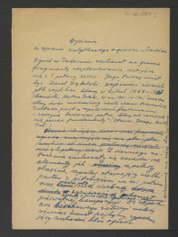 fragment opinii w sprawie ogrodu zabytkowego w tej miejscowości autorstwa G. Ciołka; dwie karty , skan 1
