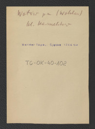 karta do niezachowanej w obwolucie fototografii reprodukcji ryciny z Wernher Friedrich Bernhard, Topografia Śląska, 1744-1768 , skan 1