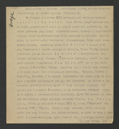 wypis z Drege J., Ogrody w Polsce w: Wielka Encyklopedya Powszechna Ilustrowana, t. IV, Warszawa 1904 zawierający charakterystykę założeń stylu francuskiego w ogrodnictwie oraz układu miejscowej rezydencji; dwie karty  , skan 1