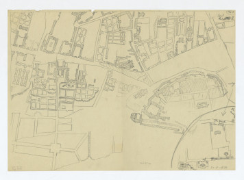 ogrody w rejonie Krakowskiego Przedmieścia i Starego Miasta według Del. Hiża, skan 1