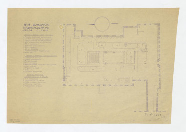 Pałac Kultury i Nauki - rozplanowanie zieleni, skan 1