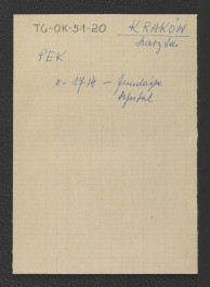 odsyłacz do Podręczna Encyklopedia Kościelna, red. ks. Zygmunt Chełmicki, t. I-XLIV, Warszawa, 1904-1916 wzmiankujący fundacje szpitala w 1714 r., skan 1