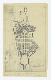 Ogród Saski-założenie Sasów - stan z 1766 roku. Odbitka ozalidowa, skan 1