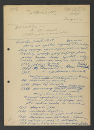 odsyłacz do  Ciesielska Karola, W zasięgu krzyżackiego miecza, Warszawa 1961, s. 45 wzmiankujący zamek oraz uzyskanie praw miejskich w 1297 r.; wypis z Galicka, Galicki, 1959 dot. usytuowania zamku oraz ważniejszych wydarzeń w jego dziejach począwszy od wzmianki z roku 1267 dot. pruskiego grodziska , skan 1