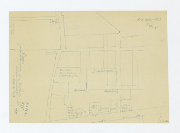 Mappa Grontów Starościńskich w Warszawie Grzybowie z 1768. odrys  z Archiwum Akt Dawnych No 26-269, skan 1