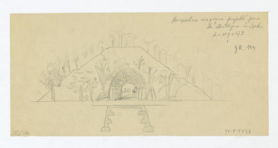 perspektywiczny widok przez górę ogrodową (odrys), skan 1