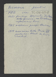 wypis z Podręczna Encyklopedia Kościelna, red. ks. Zygmunt Chełmicki, t. I-XLIV, Warszawa, 1904-1916 zawier. ważniejsze daty w dziejach miejscowego klasztoru począwszy od fundacji arcybiskupa gnieźnieńskiego Wojciecha Jastrzębia w 1421 r. , skan 1