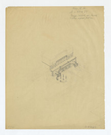 Pałac Namiestnikowski-perspektywa tarasu i elewacji pałacu, skan 1