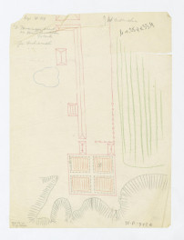 Mokotów - odrys planu ogrodu od strony ul. Puławskiej według J. Duchamel'a, skan 1