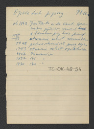 wypis z Podręczna Encyklopedia Kościelna, red. ks. Zygmunt Chełmicki, t. I-XLIV, Warszawa, 1904-1916 wzmiankujący ważniejsze daty w dziejach miejscowego zgromadzenia począwszy od fundacji Jana Tarły z ok. 1743 r. , skan 1