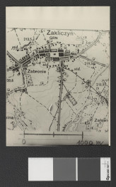 fragment mapy wymienionej miejscowości    , skan 1