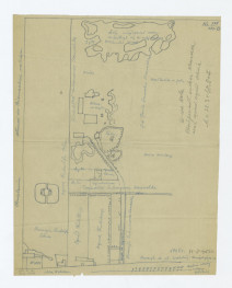 ogrody sukcesorów Kauschke i Ohma. Plan z1846 roku. odrys, skan 1