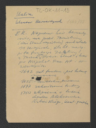 wypis z Encyklopedia Kościelna wzmiankująca ważniejsze epizody w dziejach miejscowego założenia klasztornego                                                               , skan 1