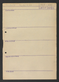 fiszka robocza zawierająca informację o datach granicznych istnienia tutejszego klasztoru benrdyktynów, skan 1