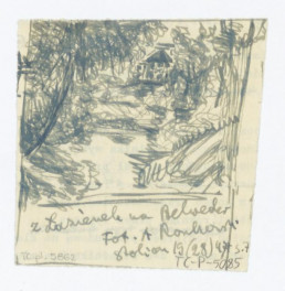 widok od strony Łazienek na Belweder; fot. A. Roszkowski Stolica 19/28/ 47 s. 7. Przerys, skan 1