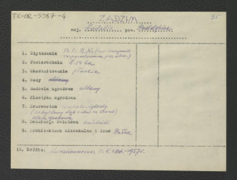 wypis z Kwestionariusz Ministerstwa Kultury i Sztuki z 1957 r. , skan 1
