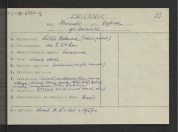wypis z Kwestionariusz Ministerstwa Kultury i Sztuki z 1957 r.            , skan 1