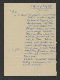 wypis z Podręczna Encyklopedia Kościelna, red. ks. Zygmunt Chełmicki, t. I-XLIV, Warszawa, 1904-1916 wzmiankujący przybycie jezuitów do Sandomierza ok. 1603 r. oraz przeniesienie funduszy skasowanego zgromadzenia do Krakowa , skan 2