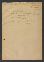odsyłacz do Katalogu Zabytków Sztuki-pow. Wieluń wzmiankujący ważniejsze daty w dziejach miejscowego klasztoru począwszy od lat 1401-1404 kiedy to rozpoczęto budowę klasztoru oraz drewnianego kościoła , skan 1