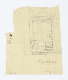 Klasztor Brygidek - szkic z planu z 1643 roku, skan 1