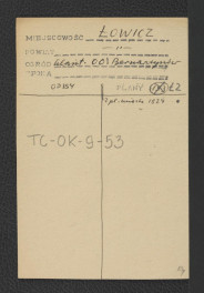 fiszka robocza wzmiankująca ogród miejscowego klasztoru, skan 1