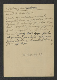 wypis z Kwestionariusza Biuletynu Inf. (IV.1) wzmiankujący park przy pocysterskich zabudowaniach , skan 1