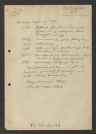 wypis z Katalogu Zabytków Sztuki z 1952 r. zawierający chronologię miejscowego klasztoru począwszy od 1275 r. kiedy to zaistniał klasztor na miejscu dawnego zgromadzenia Templariuszy , skan 1