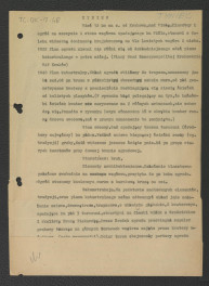 notatka charakteryzująca miejscowe założenie klasztorne na podstawie Planów Osad Rzeczypospolitej Krakowskiej (Wojewódzkie Archiwum Państwowe Kraków) oraz planu katastralnego z 1848 roku; na odwrotnej stronie karty wypis z Leńczyk, Tyniec dotyczący usytuowania miejscowego klasztoru , skan 1