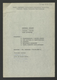 kosztorys zieleni: Warszawa-Wilanów (taras południowy) autorstwa inż. Michońskiej z 16 marca 1962 r.; kart dziesięć, skan 1