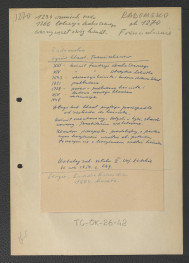 wypis z Katalog Zabytków Sztuki w Polsce: Woj. Łódzkie, t. II, red. Szablowski Jerzy, Warszawa 1954, s. 249 zawierający chronologię miejscowego opactwa począwszy od XIII w. kiedy to Leszek Czarny ufundował miejscowy klasztor wraz ze zwięzłą charakterystyką architektoniczną; odsyłacz do Gloger Zygmunt, Encyklopedia Staropolska, Warszawa 1902 wzmiankujący przynależność miejscowego klasztoru do kustodii krakowskiej oraz jego kasatę w 1864 r, skan 1