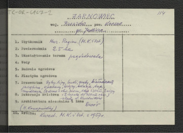 wypis z Kwestionariusz Ministerstwa Kultury i Sztuki z 1957 r.   , skan 1
