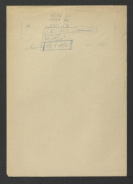 zawiadomienie z 18 lutego 1962 r. o przesłanie w załączeniu dwóch egzemplarzy projektu wstępnego założenia ogrodowego przy miejscowym pałacu dla Wydziału Architektury i Nadzoru Budowlanego Dzielnicowej Rady Narodowej Mokotowa ze strony G. Ciołka, skan 2