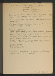 wypis z Tomicka W., Pałac biskupów Kujawskich w Wolborzu. Studium historyczne (opracowanie PKZ), Warszawa 1955, skan 1