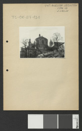 fragment katedry lubelskiej, niegdysiejszego kościoła klasztornego jezuitów; widok prawdopodobnie od wschodu , skan 2