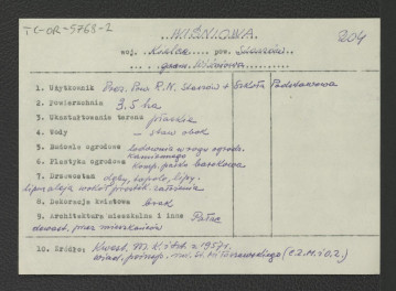 wypis z Kwestionariusz Ministerstwa Kultury i Sztuki z 1957 r. , skan 1
