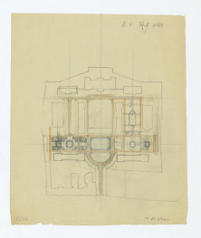 jedna z prób koncepcji rekonstrukcji górnego tarasu przy pałacu Kazimierzowskim, skan 1