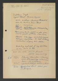 wypis z Katalog Zabytków Sztuki, t.om II: Województwo Łódzkie, Warszawa 1954, strona 212 zawierająca ważniejsze epizody w dziejach miejscowego klasztoru począwszy od ufundowania klasztoru przez rodzinę Starczewskich w 1624 roku; zawiera ponadto charakterystykę architektoniczną obiektu; odsyłacz do Podręczna Encyklopedia Kościelna, red. ks. Zygmunt Chełmicki, tom I-XLIV, Warszawa, 1904-1916 wzmiankujący fundację kościoła w 1624 roku oraz wzniesienie murowanych zabudowań dziewięć lat później; Encyklopedia Kościelna wzmiankująca  fundację klasztoru, sprowadzenie zakonników oraz wzniesienie kościoła murowanego pod wezwaniem Świętego Krzyża, skan 1