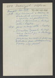 wypis z Podręczna Encyklopedia Kościelna, red. ks. Zygmunt Chełmicki, t. I-XLIV, Warszawa, 1904-1916 wzmiankujący fundację Piotra Cieciszkowskiego ze Szczęsną ze Studnickich w 1629 r. o dziewięć lat późniejszy pożar oraz kolejne odbudowy , skan 1