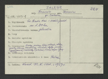 wypis z Kwestionariusz Ministerstwa Kultury i Sztuki z 1957 r.; brak obwoluty , skan 1