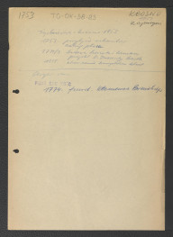 wypis z Żychowicz, Krosno, 1953 zawierający ważniejsze daty w dziejach miejscowego klasztoru począwszy od przybycia zakonników w 1753 r.; odsyłacz do Podręczna Encyklopedia Kościelna, red. ks. Zygmunt Chełmicki, t. I-XLIV, Warszawa, 1904-1916 oraz Gloger Zygmunt, Encyklopedia Staropolska, Warszawa 1902 wzmiankujące ufundowanie klasztoru przez Jana Klemensa Branickiego w 1774 r., skan 1