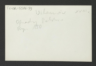 2 fotografie czarno-białe przedstawiające plan ogrodu z XVIII w., skan 2